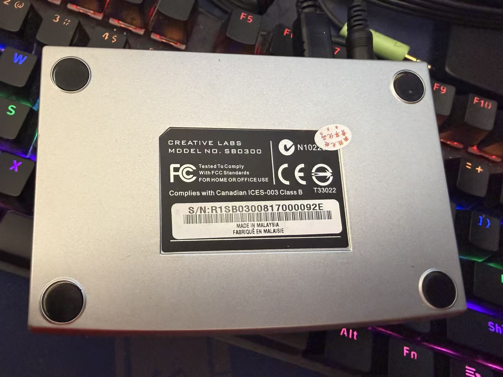 Creative Labs External Sound Blaster Model SB0300 Sound Card Malaysia