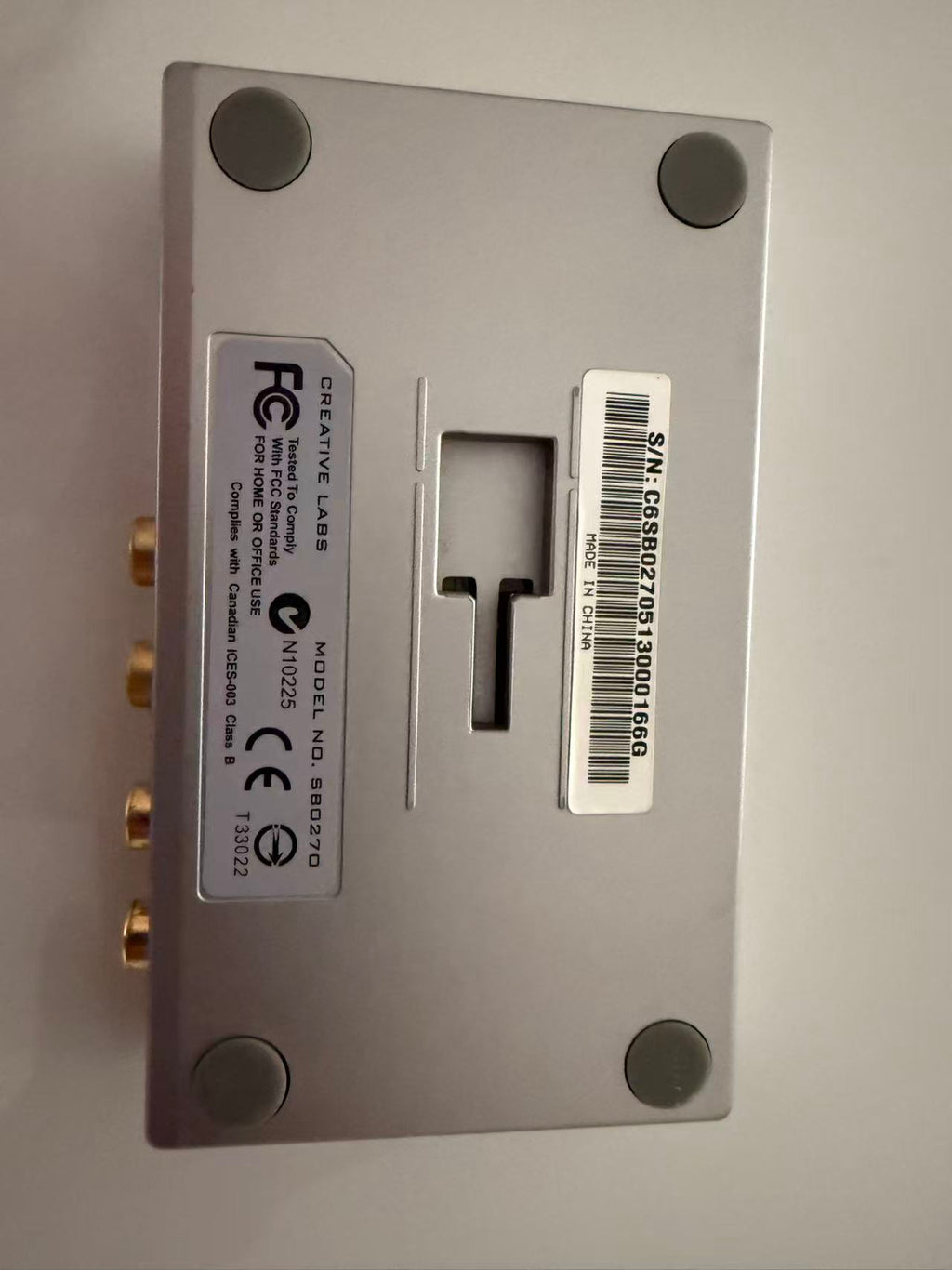 Creative Labs External Sound Blaster Model SB0270 Withe *Made in China*