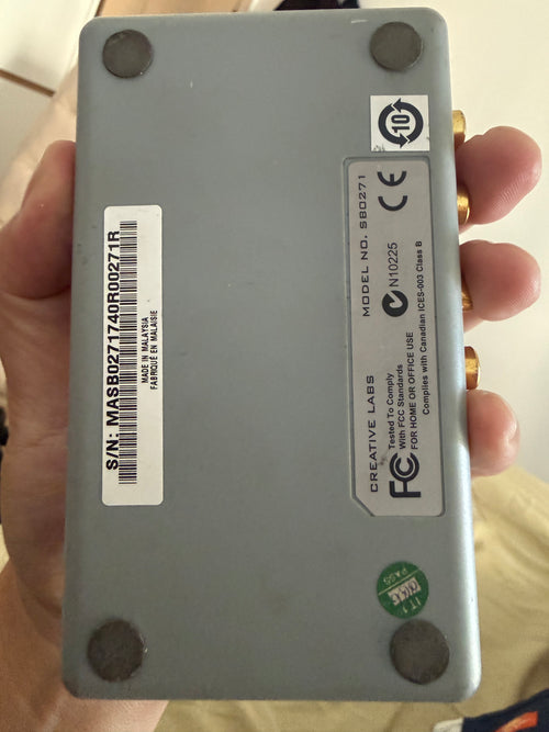 Creative Labs External Sound Blaster Model SB0271 Sound Card Made in Malaysia