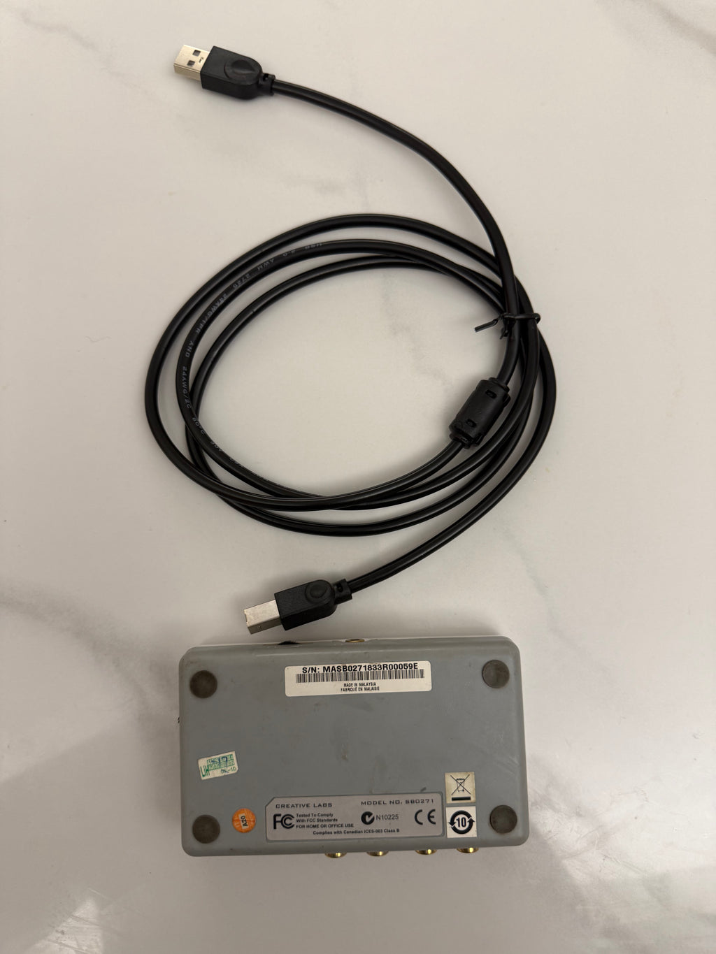 Creative Labs External Sound Blaster Model SB0271 Sound Card Made in Malaysia