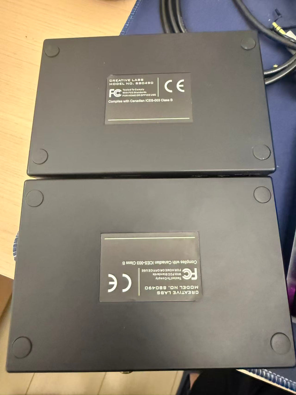 Lot of 2 Creative Labs Live! 24-bit External Sound Blaster Model SB0490 Very Clear