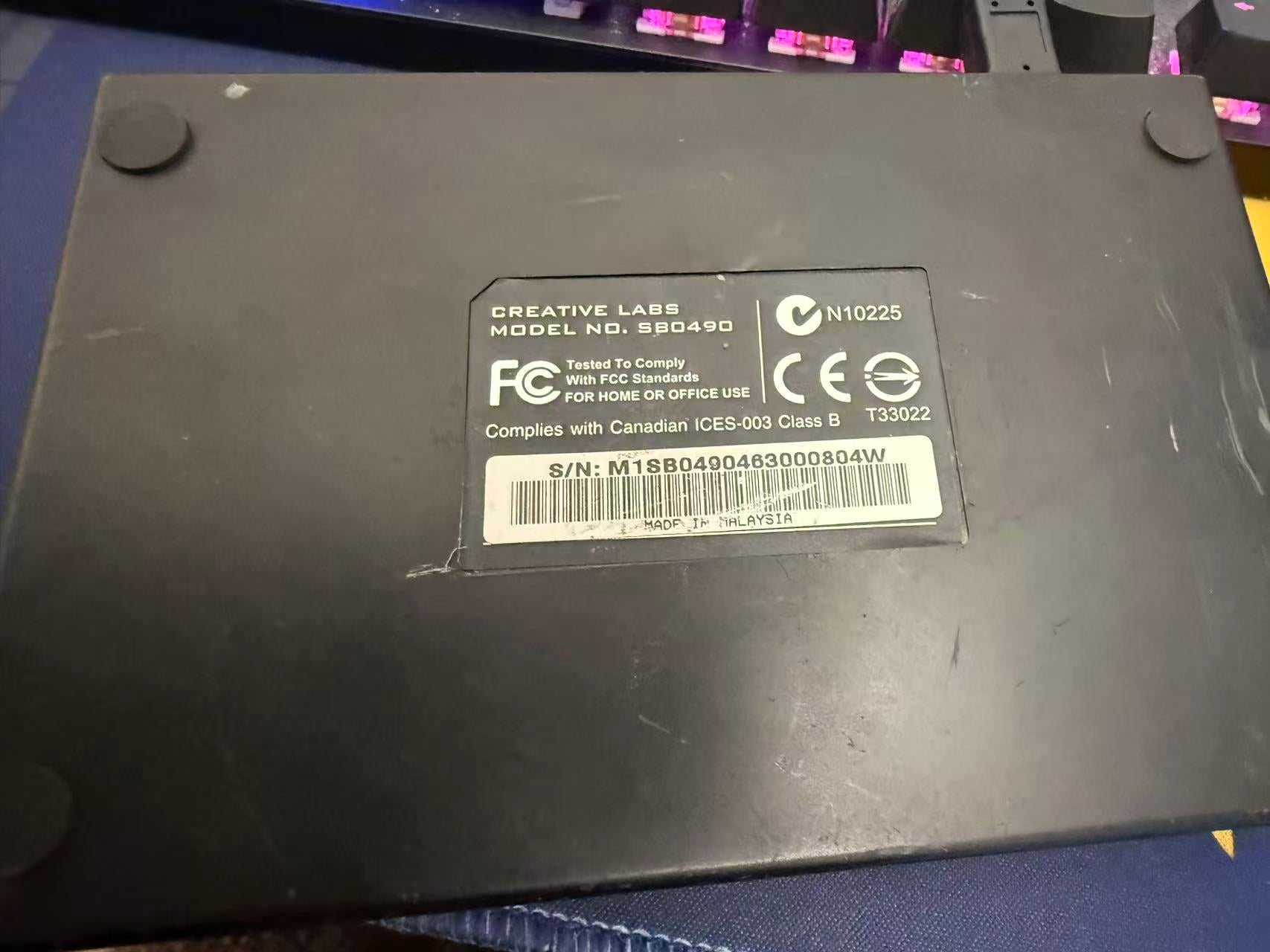 Creative Labs Live! 24-bit External Sound Blaster Model SB0490 Sound Card  #804W