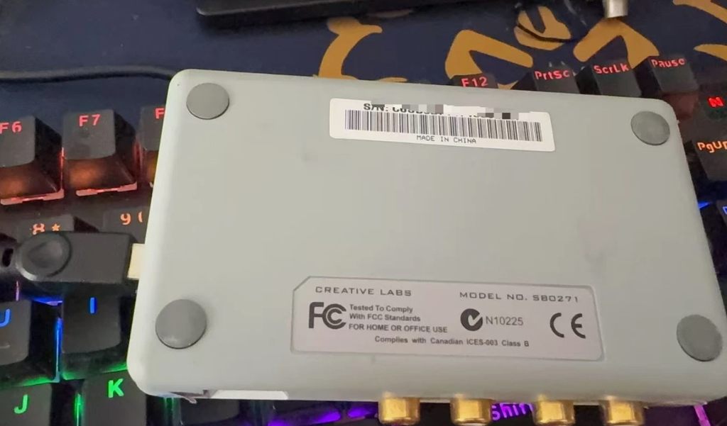 Creative Labs External Sound Blaster Model SB0271 Sound Card Made in China